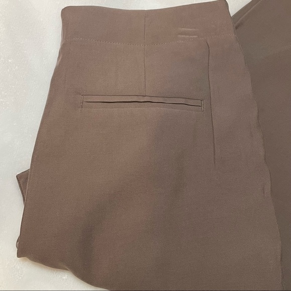 A/X Armani Exchange Pleat Drawstring Trouser Beige Size 4 Tan Pants - Picture 10 of 10